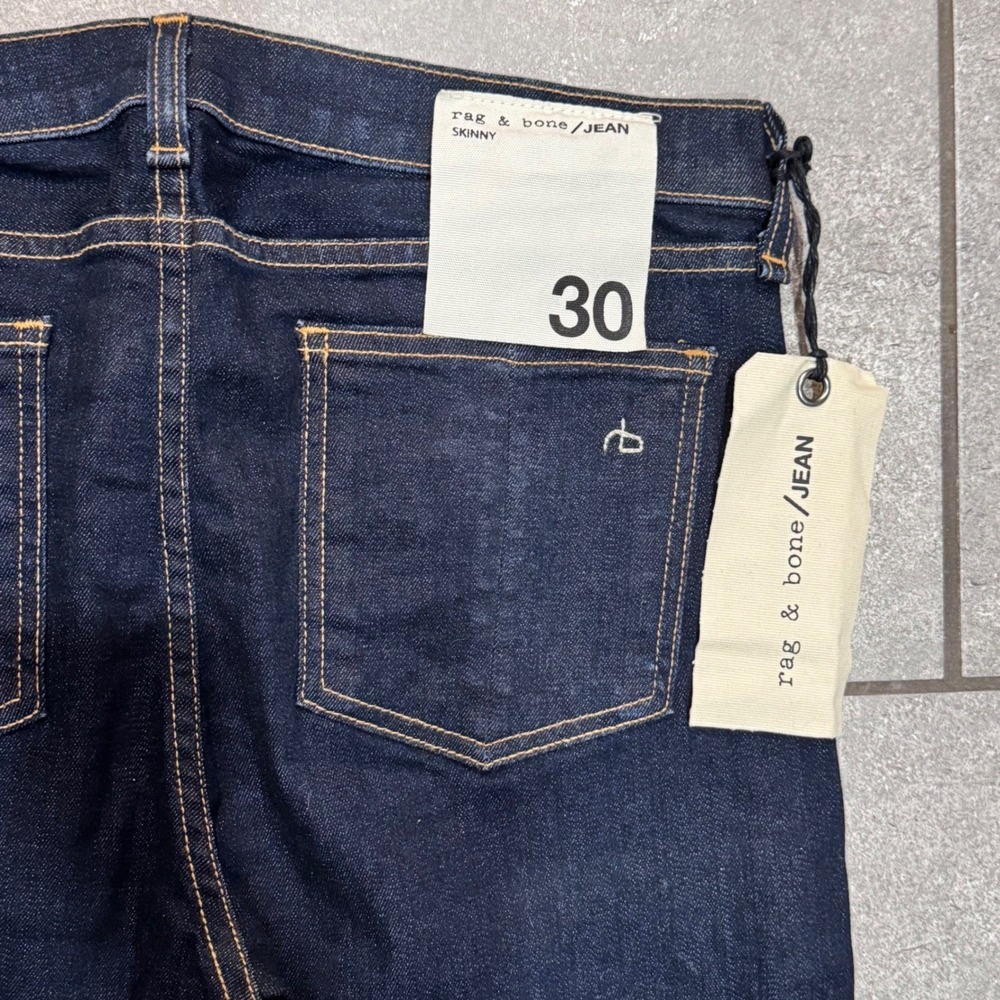 Rag & Bone Skinny Jeans Womens 30 Heritage Indigo Blue NEW W1502K520 Made In USA - Picture 5 of 9
